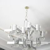 Chrome-plated Steel Ceiling Lamp by Gaetano Sciolari