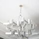 Chrome-plated Steel Ceiling Lamp by Gaetano Sciolari