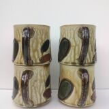 Lot de 4 mugs vintages en céramique