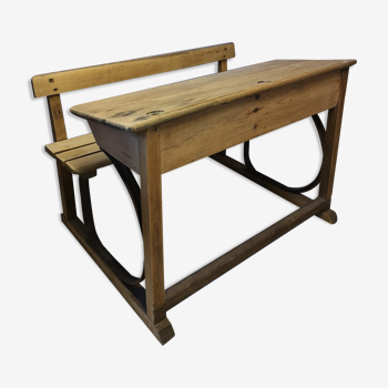Double-wood school desk - metal 1920