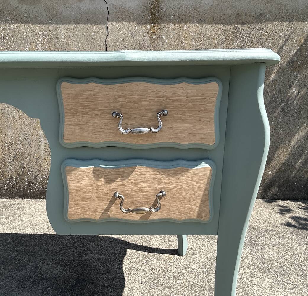 Vintage 1960s desk with curved legs