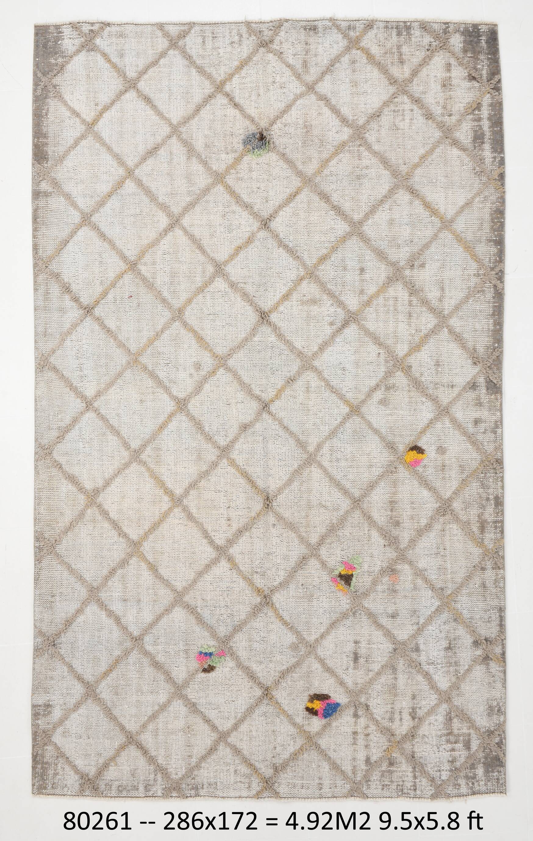 Scandinavian Wool Vintage Rug,286x172Cm