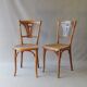 Two chairs Thonet n ° 197/114 of 1910 seat wood bistro