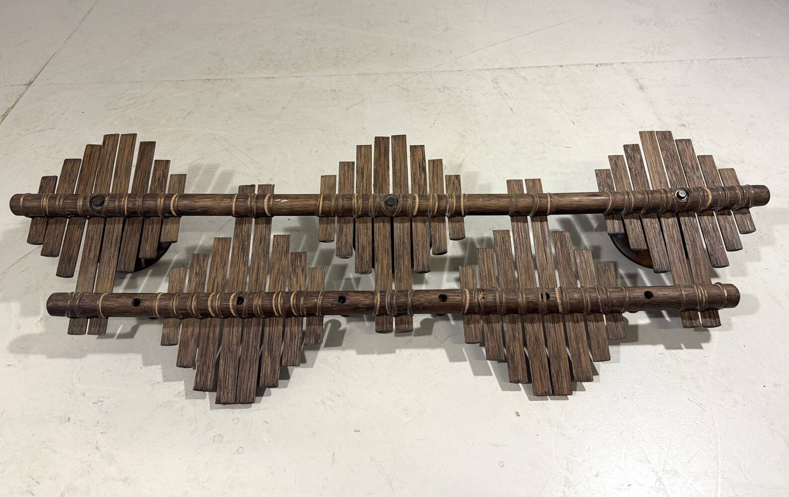 Rattan wall coat rack 1970’s