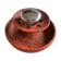 Ambient spot in orange glazed terracotta from the 1960s