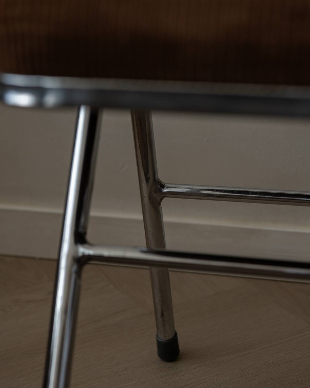 Vintage Chrome Folding Chairs (Pair) | Brown Corduroy Upholstery