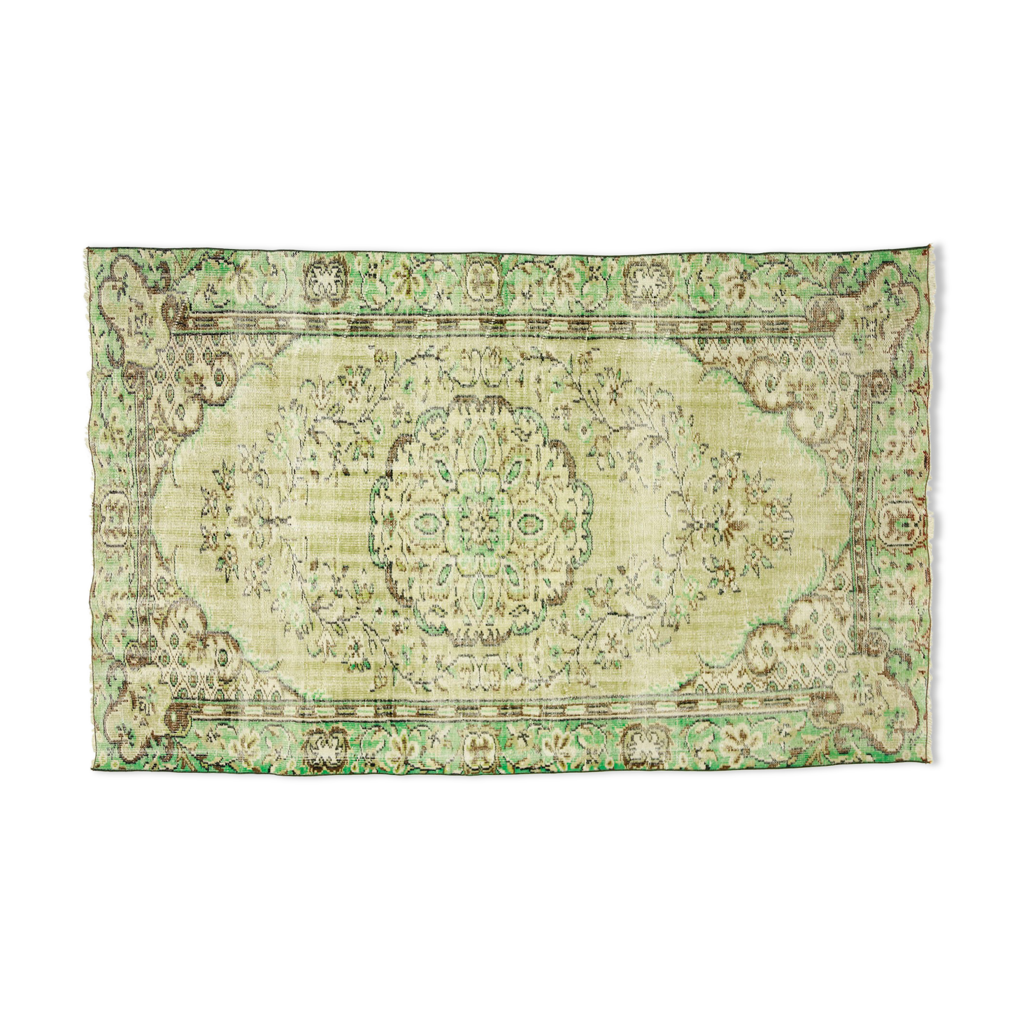 Anatolian handmade vintage rug 250 cm x 156 cm