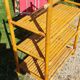 Seventies bamboo bookcase shelf
