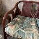Pencil reed rattan bamboo coastal palm leaf bench sofa, Vivai del Sud 1970s