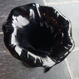 Black opaline vase