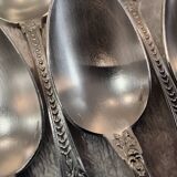 11 silver-plated metal teaspoons, Boulenger LXV scales