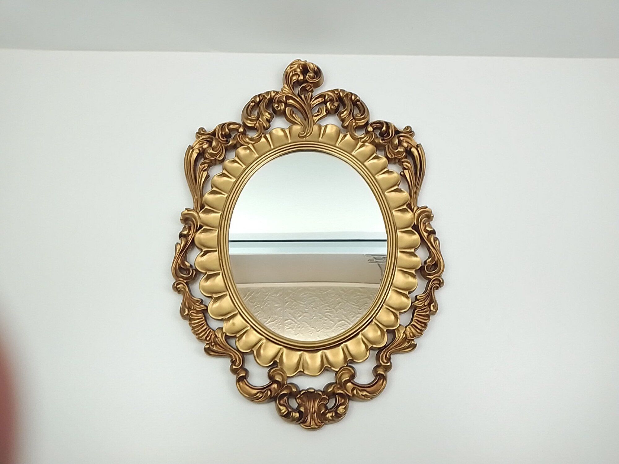 Baroque style mirror frame golden resin 55.5 cm X 36 cm