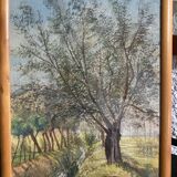 Signed watercolor dated 1894 landscape