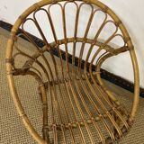 Children's rattan shell armchair