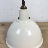 Vintage Industrial Beige Painted Pendant Lamp