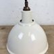 Vintage Industrial Beige Painted Pendant Lamp