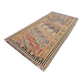 Tapis kilim iran gashgaï - fait main en laine - 2.95 x 1.60 mètres