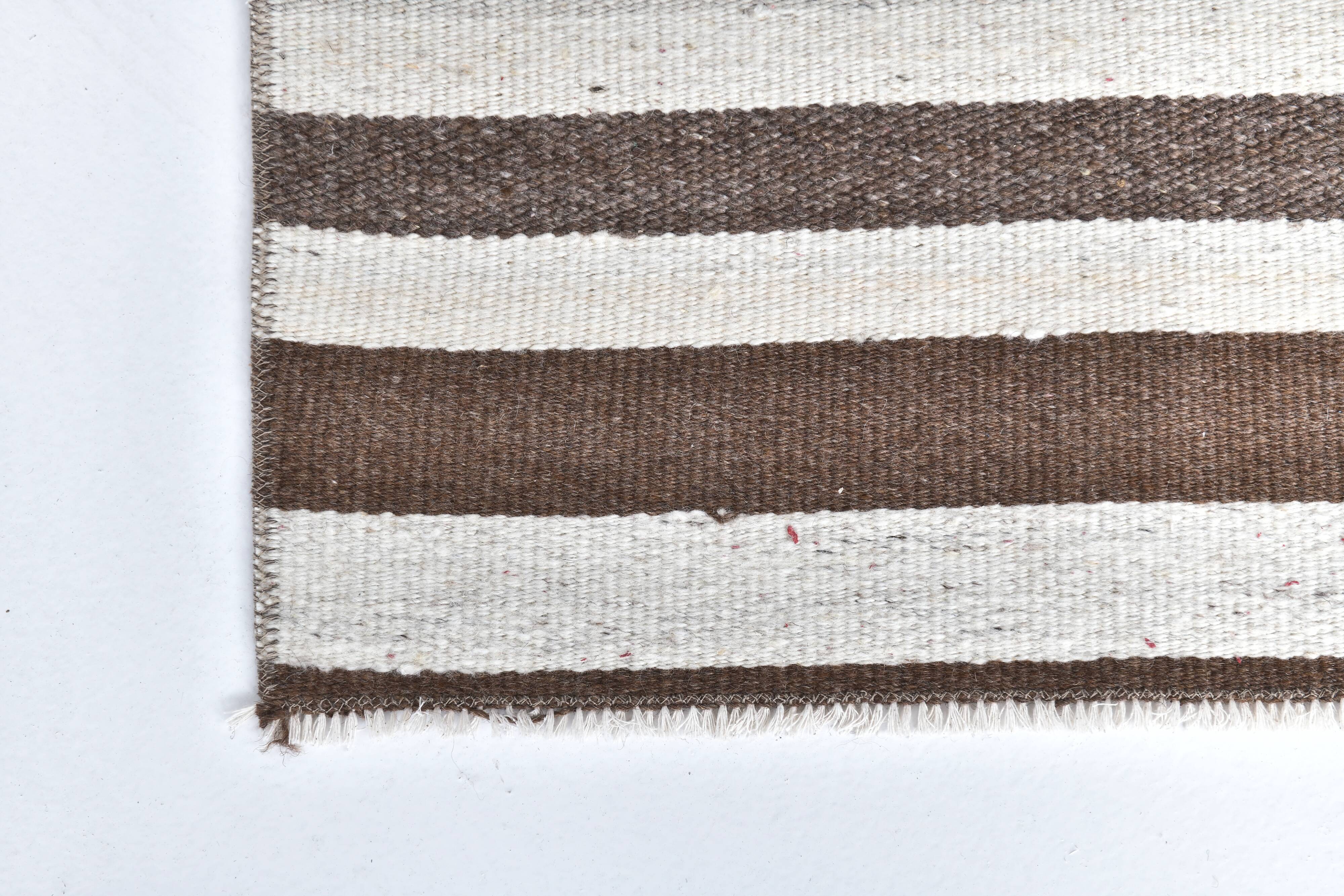 Brown beige kilim carpet, Runner kilim rug, vintage kilim natural 64x154