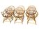Set of 6 rattan armchairs from the 1960s, France.