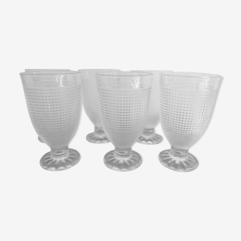 Lot de 6 verres à pied vintage