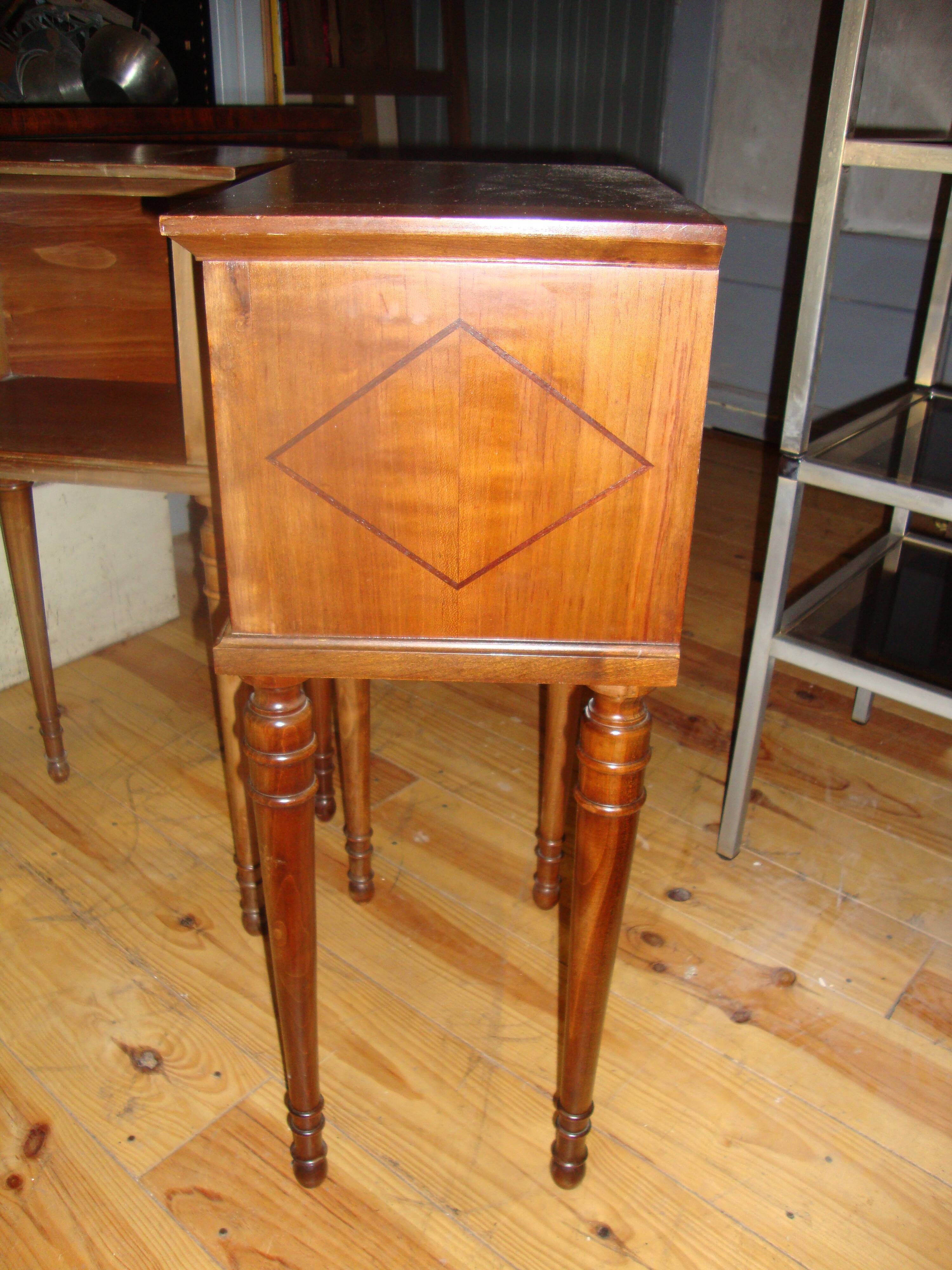 Board-style bedside tables