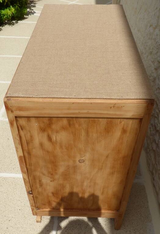 Art Deco 3-drawer wooden chest of drawers - Completely restored and refurbished -