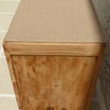 Art Deco 3-drawer wooden chest of drawers - Completely restored and refurbished -