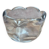 Large solid crystal bowl signed Kosta – vintage Scandinavian design