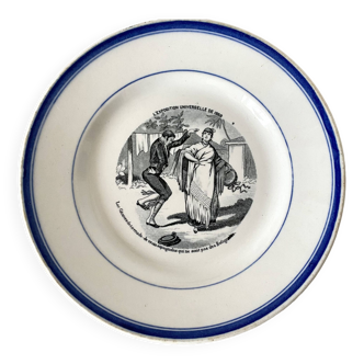 Gien talking plate, 1889 universal exhibition