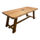 Table en orme de style brutaliste par Aranjou