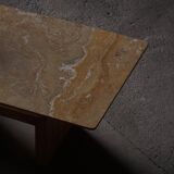 Mid-century rectangular marble coffee table, made in Italy, 1970s.