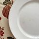 Round white ironstone dish from Creil and Montereau