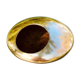 Brass pebble ashtray