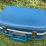 Blue vintage mini suitcase