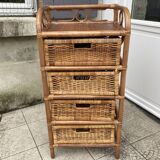 Vintage rattan chiffonier