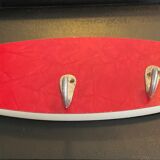 Asymmetrical coat rack of the 60s in formica