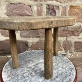 Tripod trading stool, Alsace peasant art, France 1920
