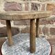 Tabouret de traite tripode, art paysan alsace, france 1920