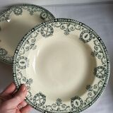 11 Deep Plates Ironstone Salins Cambacérès Decor