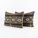 Set of 2 vintage kilim cushion covers 41x61 cm