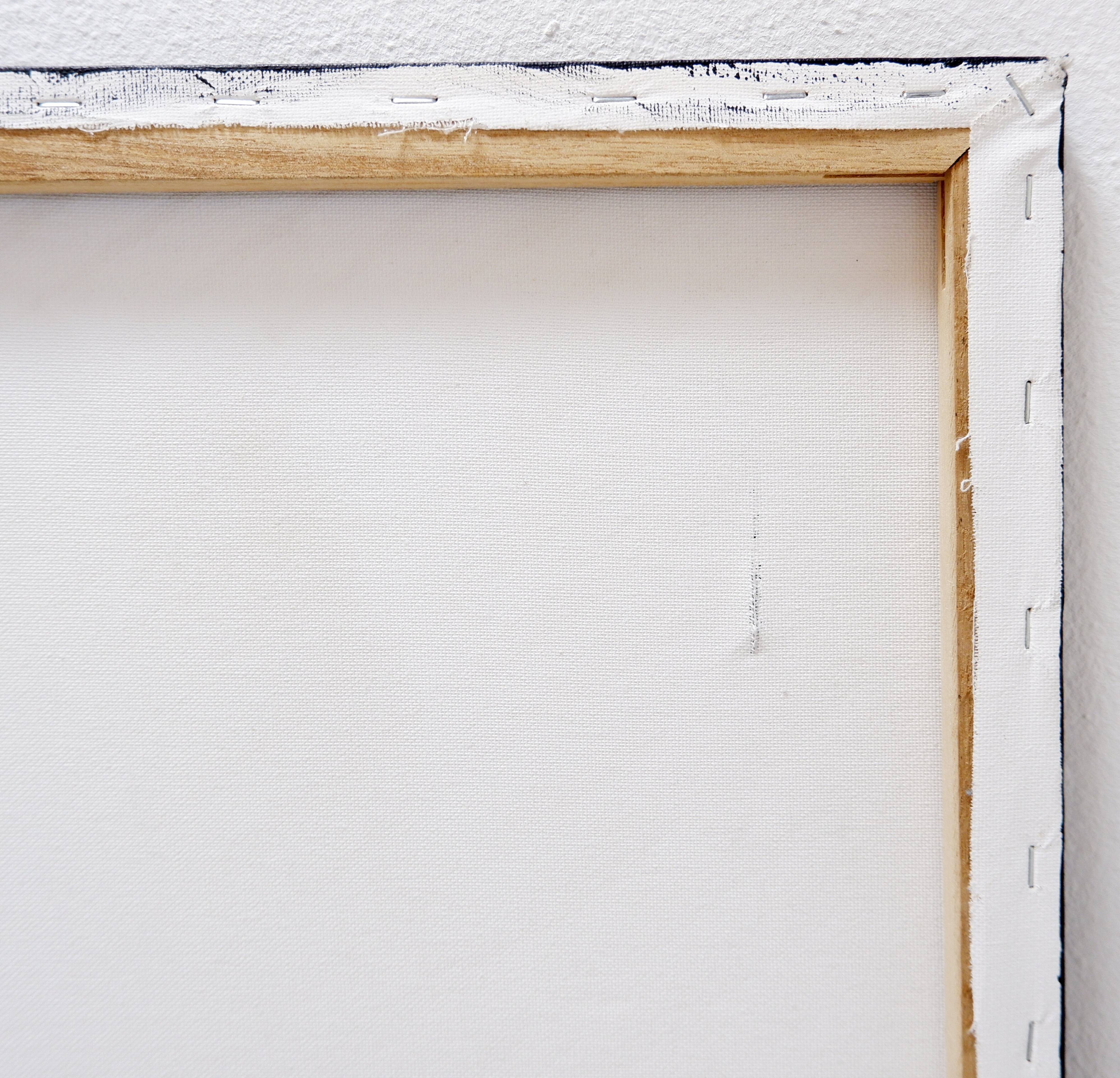 Abstract painting in muted tones on canvas - signed C.Massaut