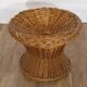 Vintage rattan stool 1960