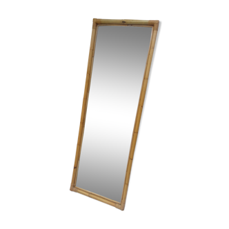 Mirror clear to ask or suspend rattan 46x132cm