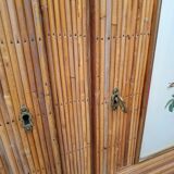 Armoire en rotin 1960