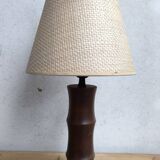 Lampe à poser en bois tourné