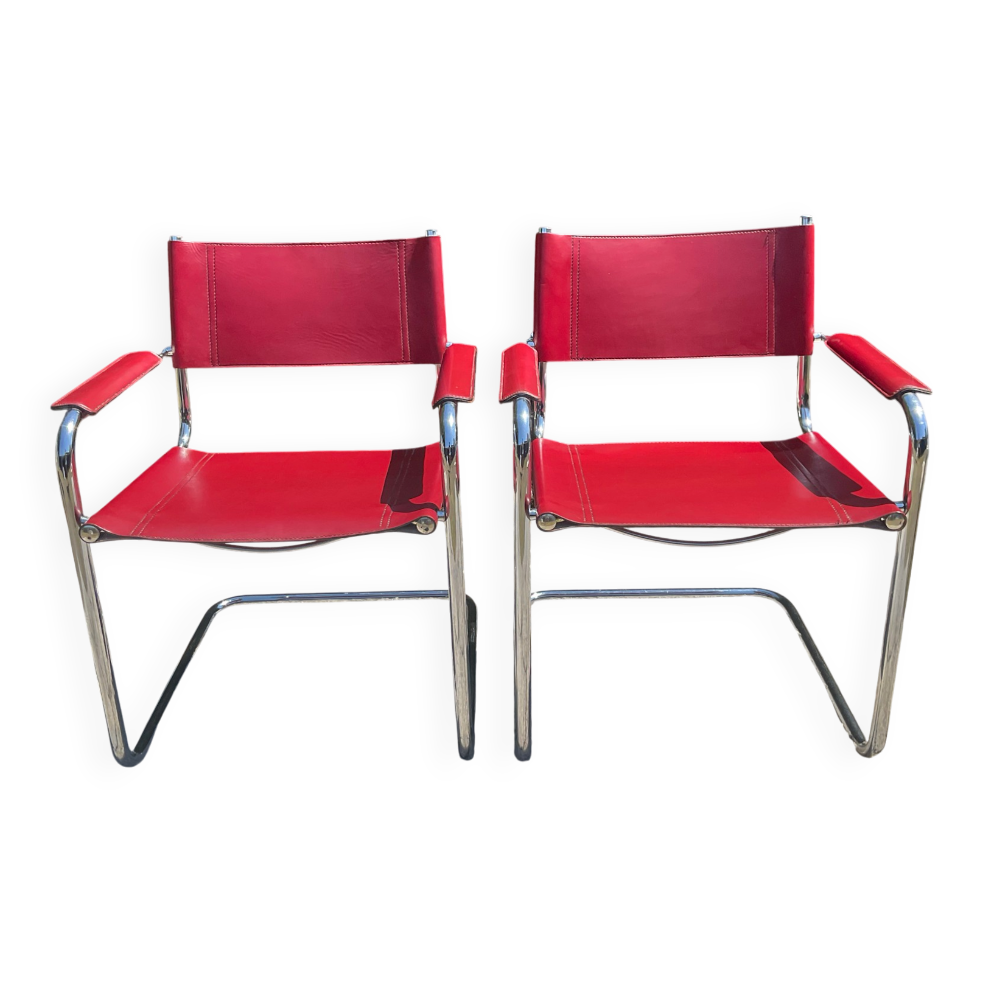 Pair of Cantilever armchairs in the style of Mart Stam