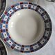 Set of 4 Vincennes earthenware soup plates, Paris.