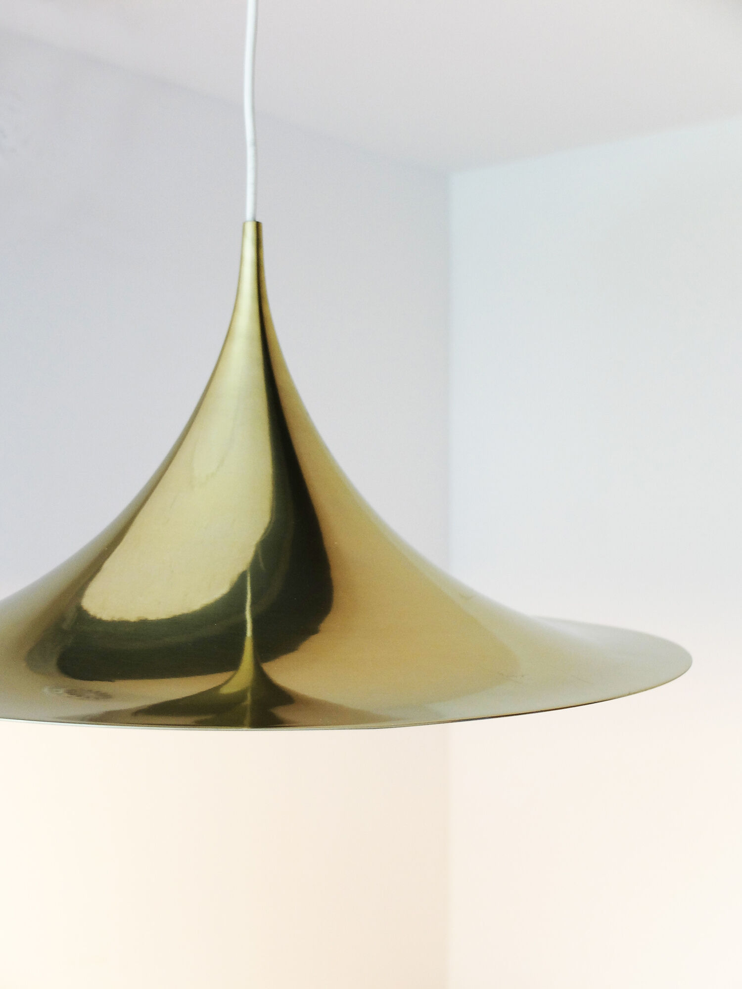 Semi brass hanging lamp design Claus Bonderup & Thorsten Thorup for Fog-Morup, Denmark