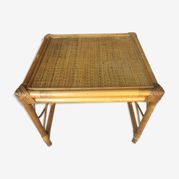 Vintage rattan side table