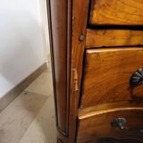 Louis XV style crossbow commode in solid walnut